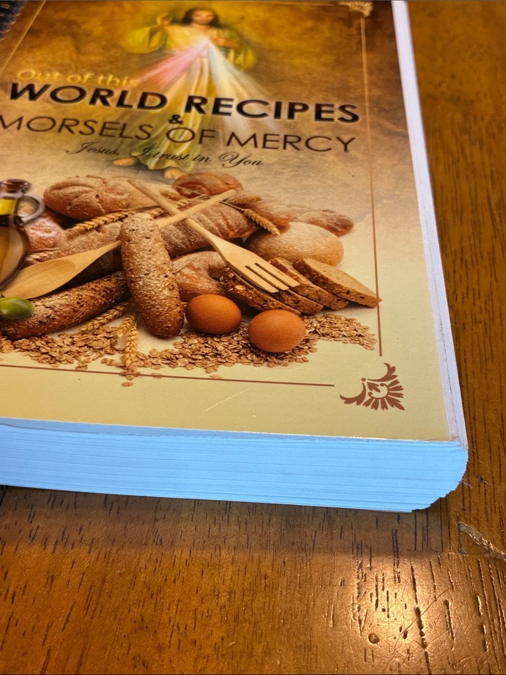 Vintage World Recipes & Morsels of Mercy Cookbook - Gold and Cream Cover
